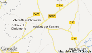 Plan de Aubigny-aux-Kaisnes