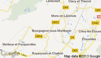Plan de Bourguignon-sous-Montbavin