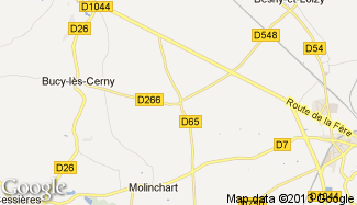 Plan de Cerny-lès-Bucy