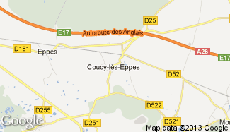 Plan de Coucy-lès-Eppes