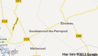 Plan de Goudelancourt-lès-Pierrepont