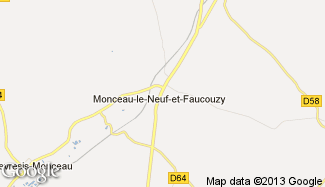 Plan de Monceau-le-Neuf-et-Faucouzy