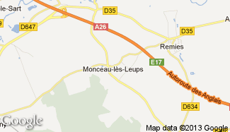 Plan de Monceau-lès-Leups