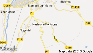 Plan de Nesles-la-Montagne