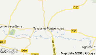 Plan de Tavaux-et-Pontséricourt