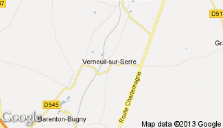 Plan de Verneuil-sur-Serre