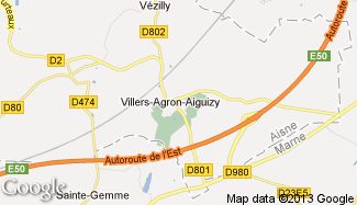 Plan de Villers-Agron-Aiguizy