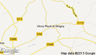 Plan de Vincy-Reuil-et-Magny