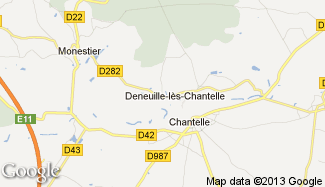 Plan de Deneuille-lès-Chantelle