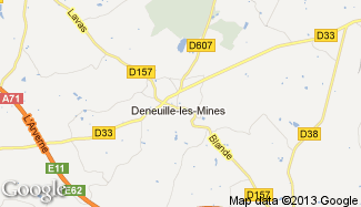 Plan de Deneuille-les-Mines