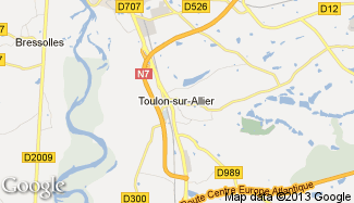 Plan de Toulon-sur-Allier