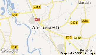 Plan de Varennes-sur-Allier