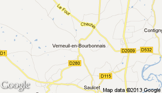 Plan de Verneuil-en-Bourbonnais
