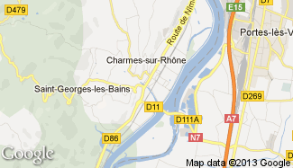 Plan de Charmes-sur-Rhône