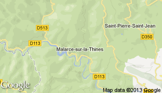 Plan de Malarce-sur-la-Thines