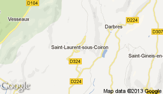 Plan de Saint-Laurent-sous-Coiron