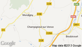 Plan de Champigneul-sur-Vence