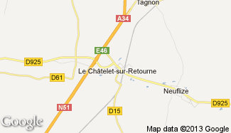 Plan de Le Châtelet-sur-Retourne