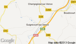 Plan de Guignicourt-sur-Vence