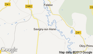 Plan de Savigny-sur-Aisne