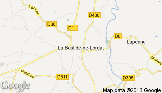 Plan de La Bastide-de-Lordat