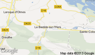 Plan de La Bastide-sur-l'Hers