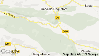 Plan de Roquefort-les-Cascades