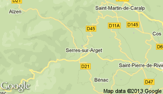 Plan de Serres-sur-Arget