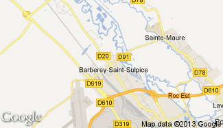 Plan de Barberey-Saint-Sulpice