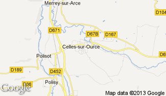 Plan de Celles-sur-Ource
