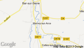 Plan de Merrey-sur-Arce