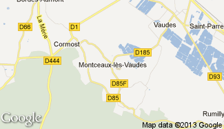 Plan de Montceaux-lès-Vaudes