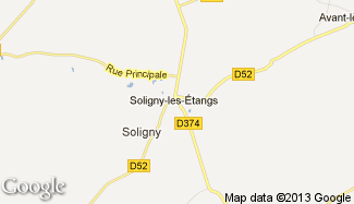 Plan de Soligny-les-Étangs