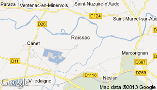 Plan de Raissac-d'Aude