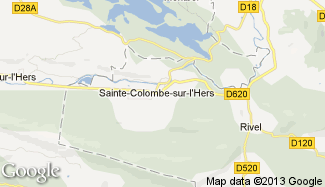 Plan de Sainte-Colombe-sur-l'Hers