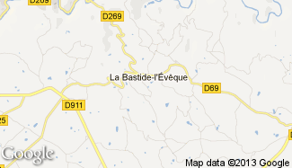 Plan de La Bastide-l'Évêque