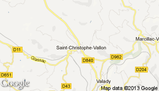 Plan de Saint-Christophe-Vallon