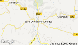 Plan de Saint-Cyprien-sur-Dourdou