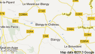 Plan de Blangy-le-Château