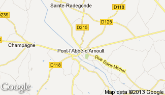 Plan de Pont-l'Abbé-d'Arnoult