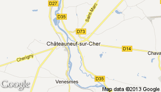 Plan de Châteauneuf-sur-Cher