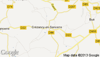 Plan de Crézancy-en-Sancerre