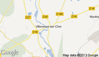 Plan de Villeneuve-sur-Cher