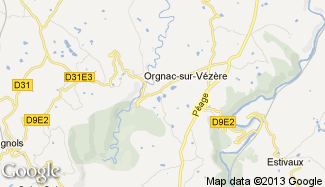 Plan de Orgnac-sur-Vézère