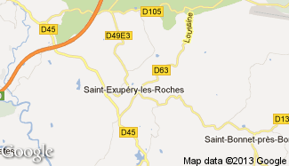 Plan de Saint-Exupéry-les-Roches