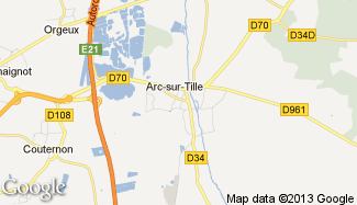 Plan de Arc-sur-Tille