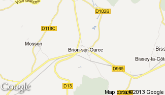 Plan de Brion-sur-Ource