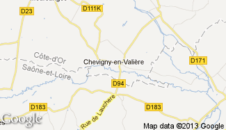 Plan de Chevigny-en-Valière