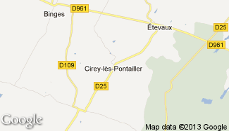 Plan de Cirey-lès-Pontailler