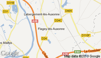 Plan de Flagey-lès-Auxonne